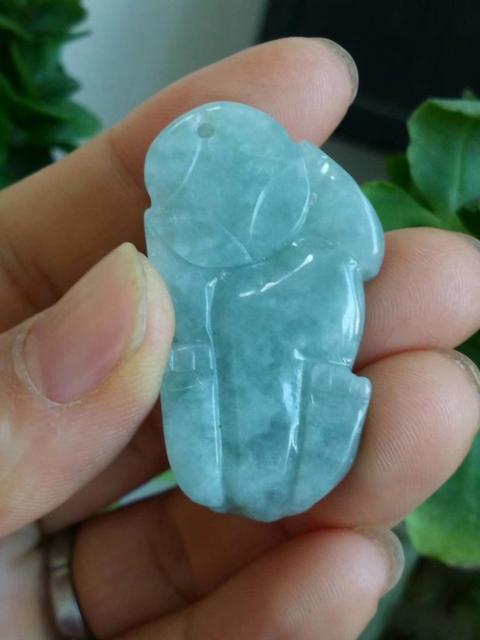 古玩玉器天然翡翠貔貅掛件拍賣,當前價格358元
