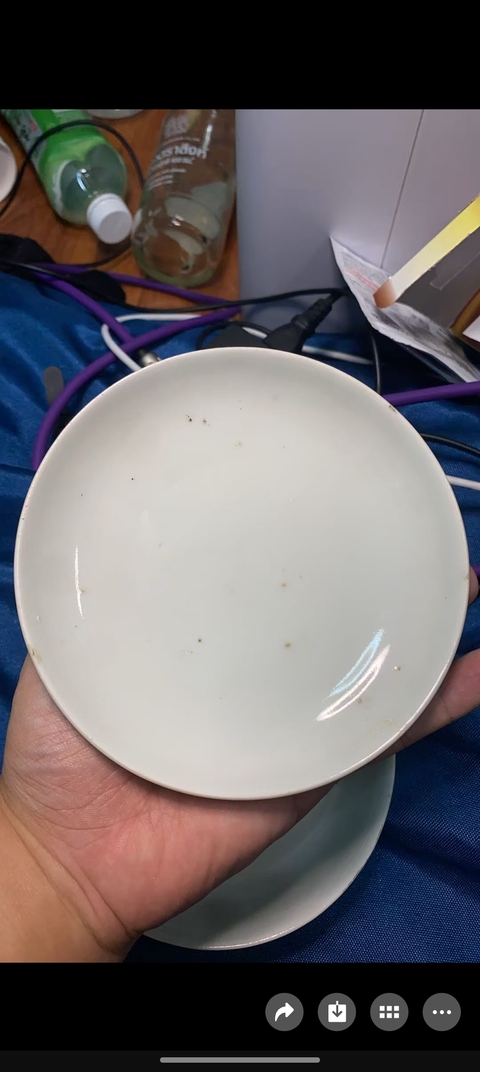 古玩陶瓷晚清青花詩文蓋碗真品鑒賞圖