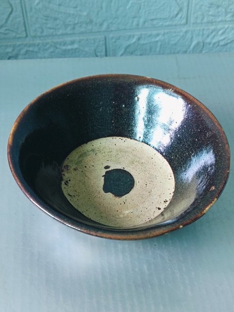 古玩陶瓷明末清初.黑釉茶碗拍賣,當(dāng)前價格168元