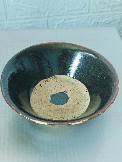 古玩陶瓷明末清初.黑釉茶碗拍賣,當(dāng)前價格168元