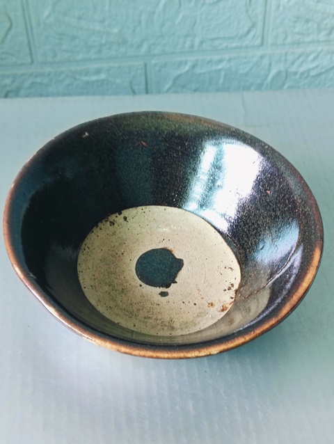 古玩陶瓷明末清初.黑釉茶碗拍賣,當(dāng)前價格168元