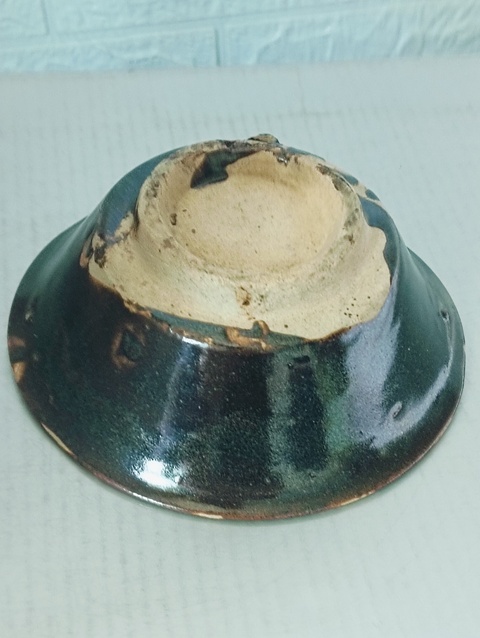古玩陶瓷明末清初.黑釉茶碗拍賣,當(dāng)前價格168元