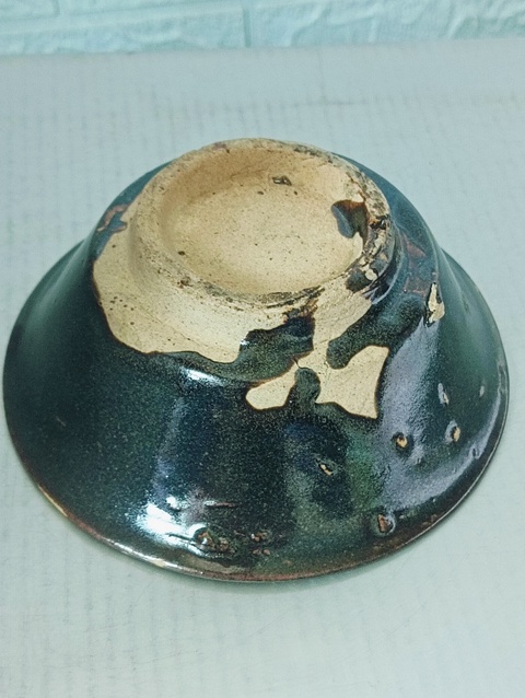 古玩陶瓷明末清初.黑釉茶碗拍賣,當(dāng)前價格168元