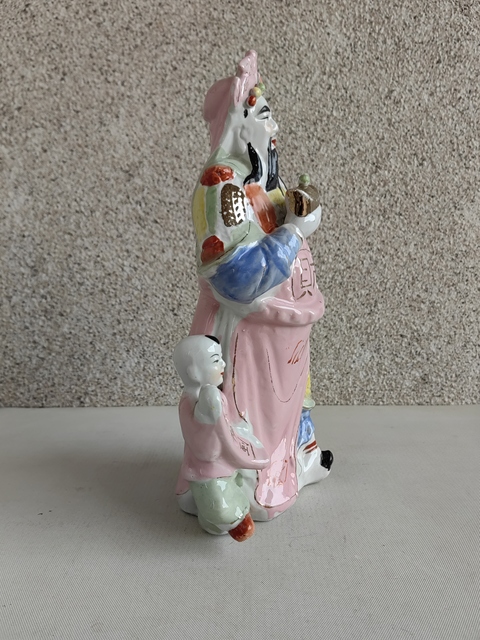 古玩陶瓷粉彩財神造像拍賣,當前價格298元
