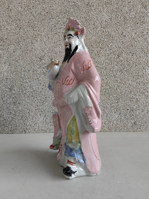 古玩陶瓷粉彩財神造像拍賣,當前價格298元