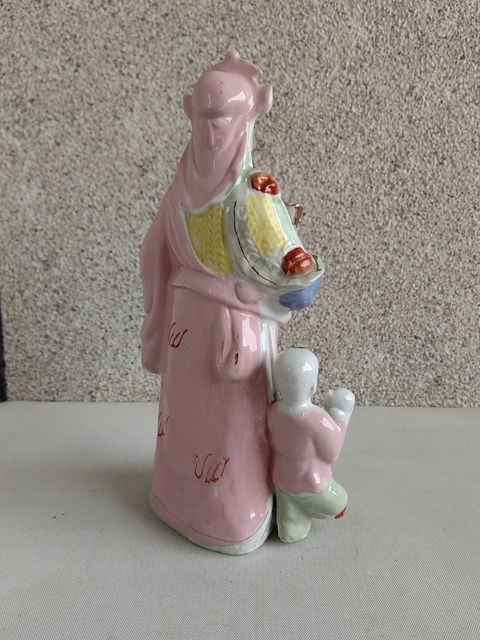 古玩陶瓷粉彩財神造像拍賣,當前價格298元