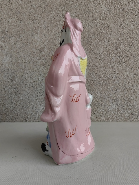 古玩陶瓷粉彩財神造像拍賣,當前價格298元