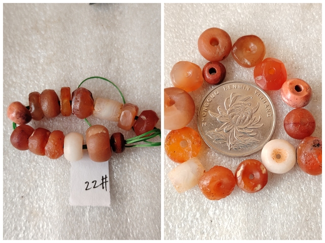 古玩玉器限量天然瑪瑙珠一組拍賣,當前價格299元