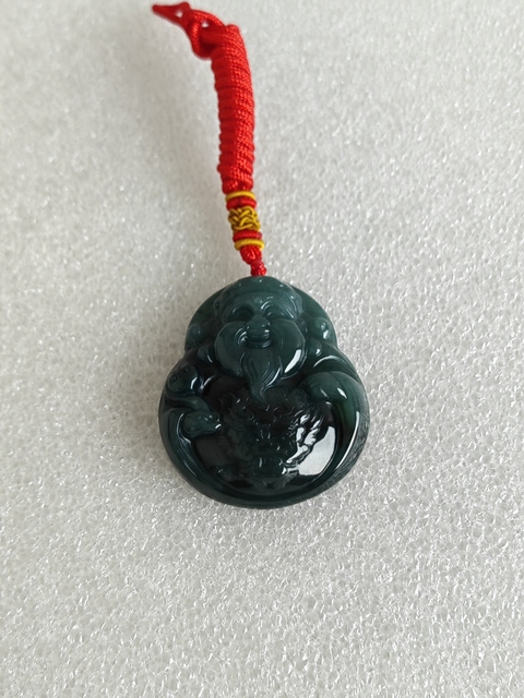古玩玉器天然翡翠“財神”掛件拍賣,當前價格350元