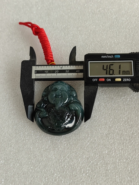 古玩玉器天然翡翠“財神”掛件拍賣,當前價格350元