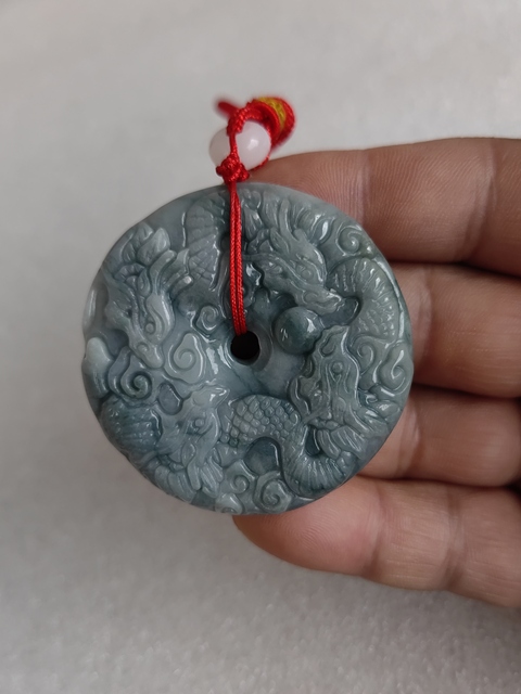 古玩玉器天然翡翠雕“龍紋牌”拍賣,當(dāng)前價(jià)格399元