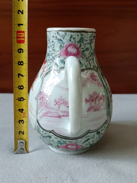 古玩陶瓷廣彩人物紋馬奶壺拍賣，當前價格1680元