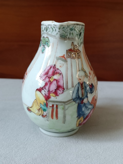 古玩陶瓷廣彩人物紋馬奶壺拍賣，當前價格1680元