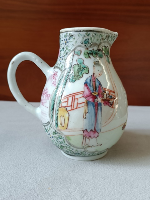 古玩陶瓷廣彩人物紋馬奶壺拍賣，當前價格1680元