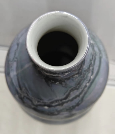 古玩陶瓷精美仿石紋釉大葫蘆瓶拍賣,當前價格388元