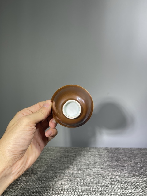 古玩陶瓷清晚期·金玉滿堂仰鐘杯拍賣，當前價格520元