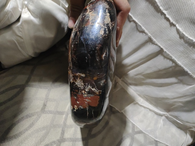 古玩雜項桂林雞血玉真品鑒賞圖