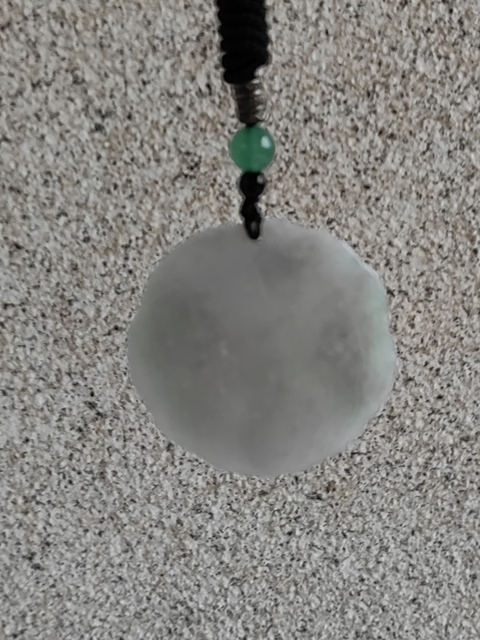 古玩玉器天然翡翠雕“龍紋牌”拍賣,當前價格249元