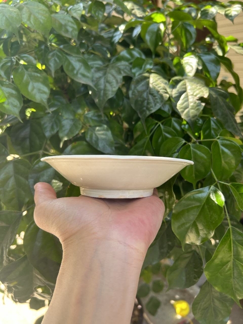 古玩陶瓷宣州白釉葵口盤真品鑒賞圖
