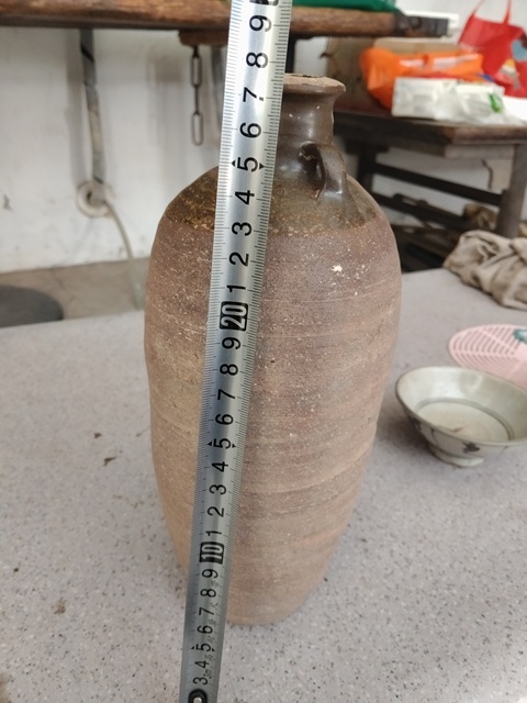 古玩陶瓷褐釉雙系瓶拍賣，當前價格2999元