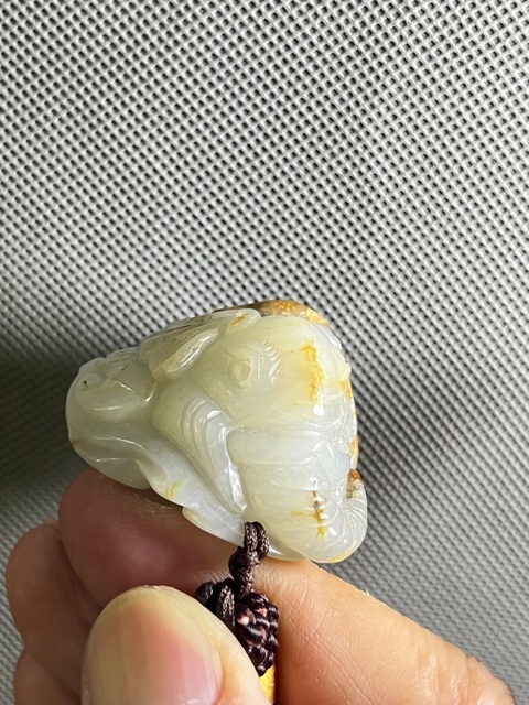 古玩玉器和田玉雕“大象”把件拍賣,當前價格1200元