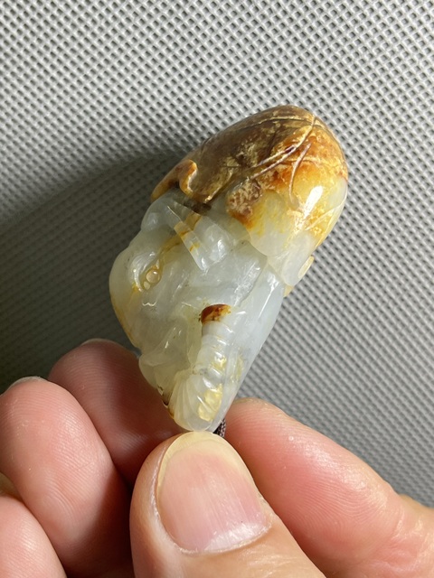 古玩玉器和田玉雕“大象”把件拍賣,當前價格1200元