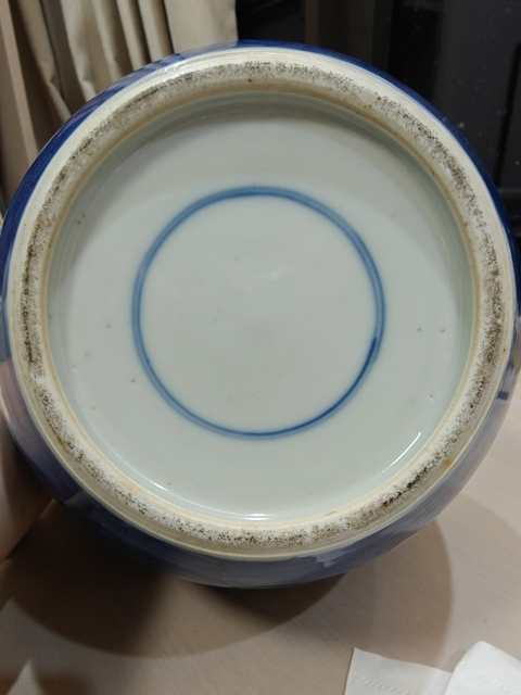 古玩陶瓷青花留白冰梅紋罐真品鑒賞圖