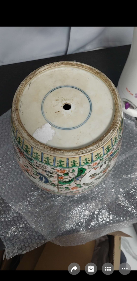 古玩陶瓷五彩蓋罐真品鑒賞圖