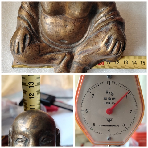 古玩銅器老銅彌勒造像一尊拍賣，當前價格3666元