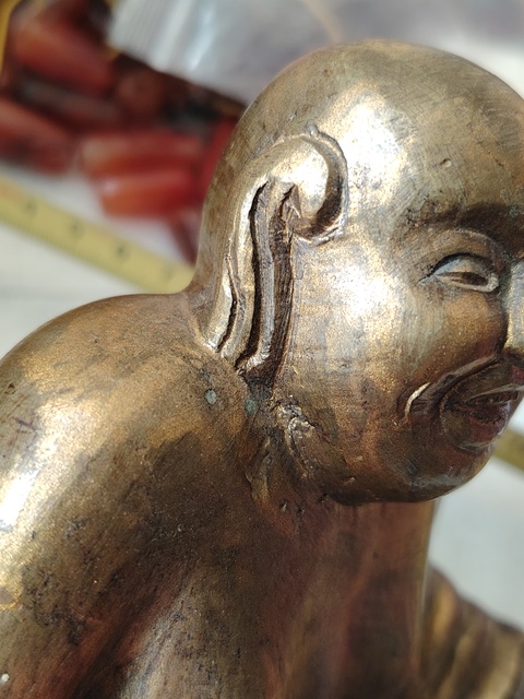 古玩銅器老銅彌勒造像一尊拍賣，當前價格3666元