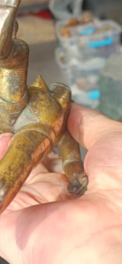 古玩銅器清中期鎏金獅面空行母拍賣，當(dāng)前價(jià)格35000元
