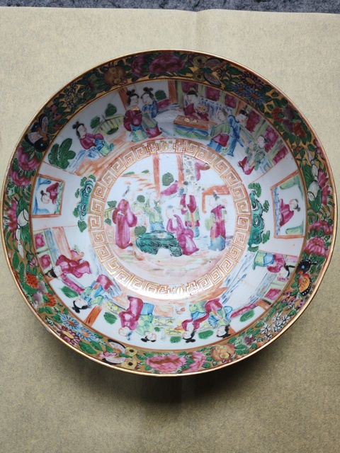 古玩陶瓷廣彩碗拍賣，當前價格5858元