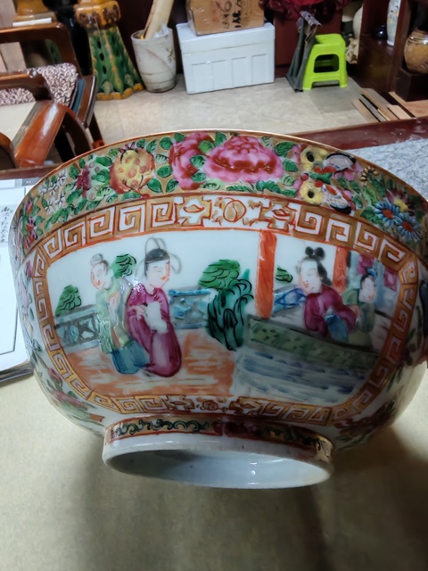 古玩陶瓷廣彩碗拍賣，當前價格5858元