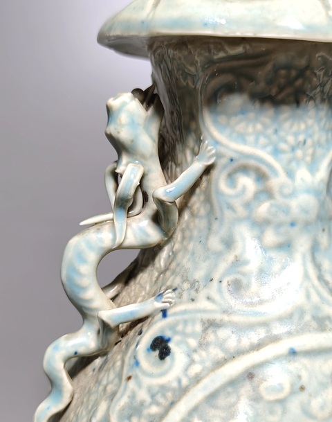 古玩陶瓷青白釉瓶真品鑒賞圖