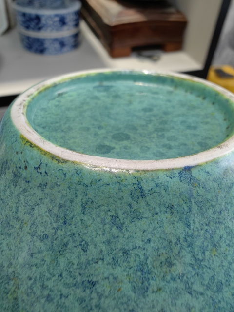古玩陶瓷爐鈞釉天球瓶真品鑒賞圖