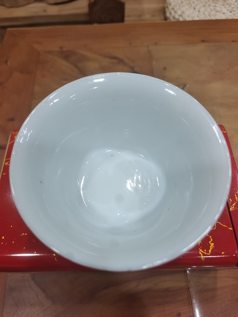 古玩陶瓷民國 藍料彩竹紋蓋碗真品鑒賞圖