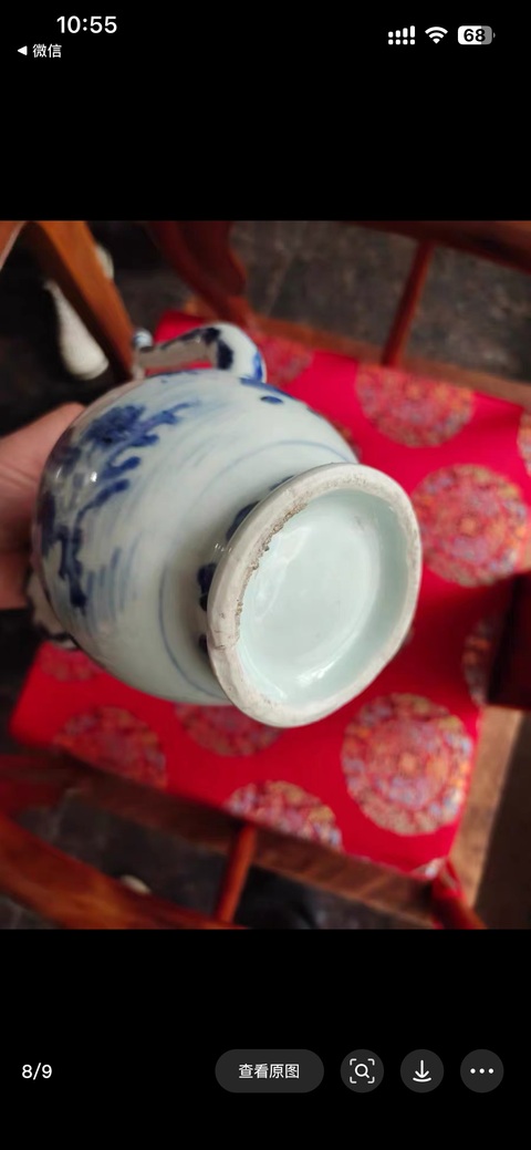 古玩陶瓷青花人物故事紋執壺真品鑒賞圖