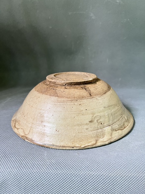 古玩陶瓷磁州窯白地黑彩茶碗真品鑒賞圖