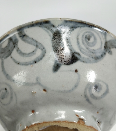 古玩陶瓷青花螺旋紋茶碗真品鑒賞圖
