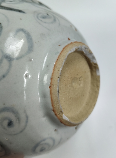 古玩陶瓷青花螺旋紋茶碗真品鑒賞圖
