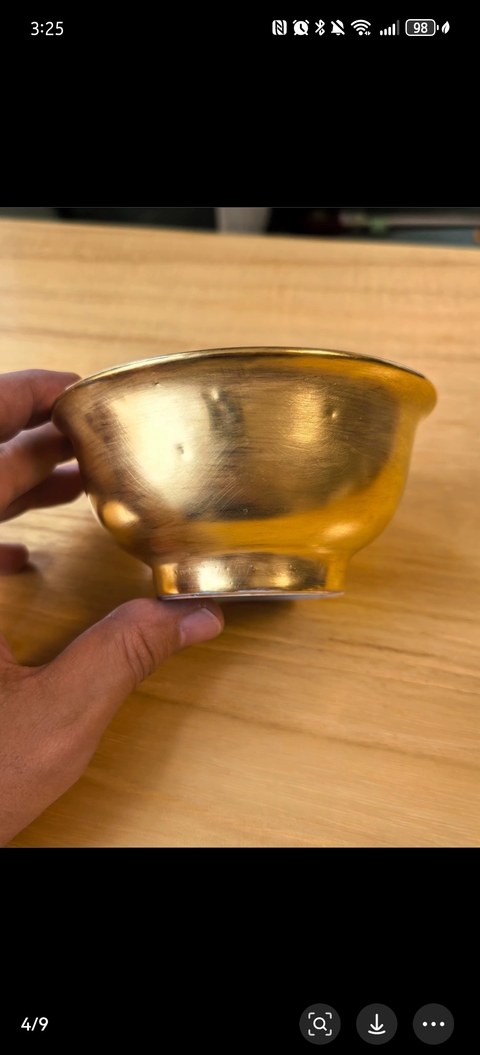 古玩陶瓷柒金碗真品鑒賞圖