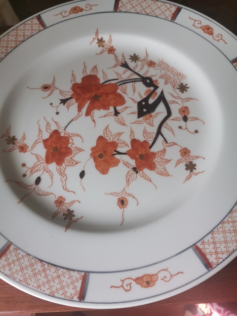 古玩陶瓷彩繪花卉紋盤真品鑒賞圖