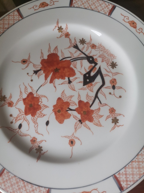 古玩陶瓷彩繪花卉紋盤真品鑒賞圖