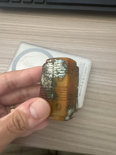 古玩玉器仿古做舊玉琮真品鑒賞圖