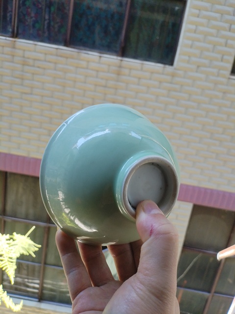 古玩陶瓷青釉茶圓真品鑒賞圖