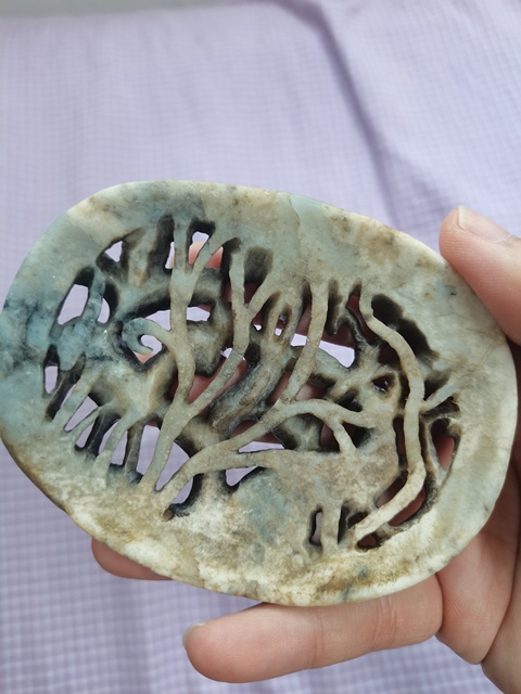 古玩玉器做舊仿遼金“秋山玉瓦”真品鑒賞圖