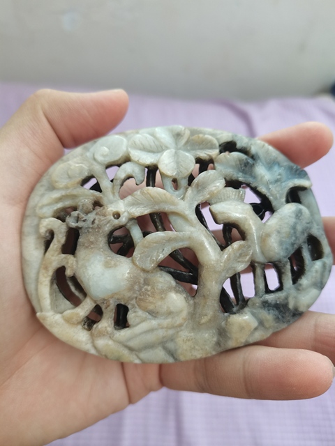 古玩玉器做舊仿遼金“秋山玉瓦”真品鑒賞圖
