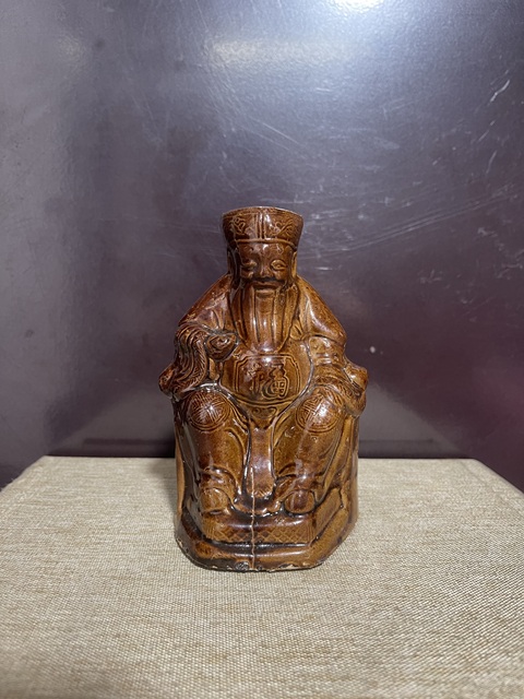 古玩陶瓷清醬釉福德正神造像拍賣，當(dāng)前價格1680元