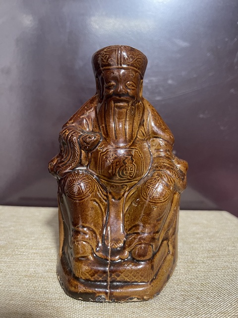 古玩陶瓷清醬釉福德正神造像拍賣，當(dāng)前價格1680元