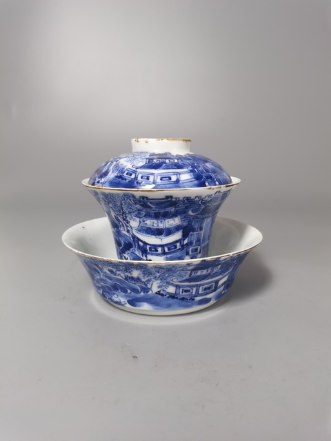 古玩陶瓷【精品】民國(guó)青花江西十景三才蓋杯拍賣,當(dāng)前價(jià)格1718元